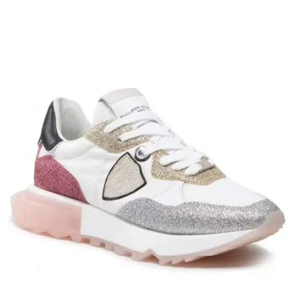 Sneaker Donna Philippe Model LRLD Bianca con Glitter mod. LRLD GT02