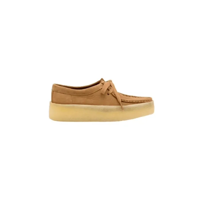 Clarks Originals Donna in Pelle Cuoio art. Wallabee Cup Tan Nubuck, foto 1 di 5