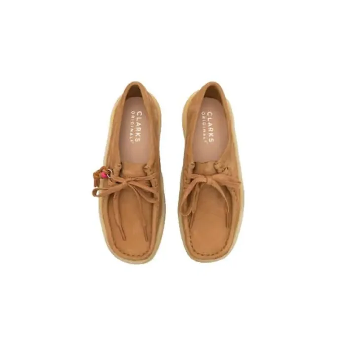 Clarks Originals Donna in Pelle Cuoio art. Wallabee Cup Tan Nubuck, foto 5 di 5