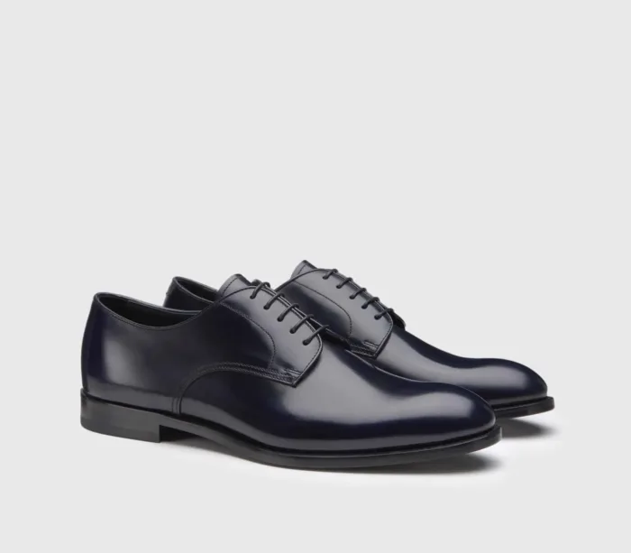 Stringata Derby Doucal's Uomo in Pelle Blu art. 1003, foto 2 di 3