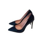 Escarpins Anna F pour femme, paillettes bleues, talon de 10 cm, art. 1394 - image 3