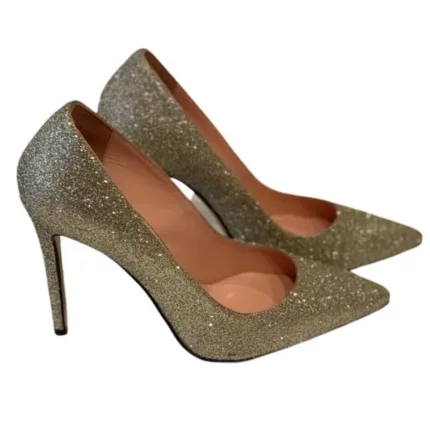 Decolletè Donna Anna F in glitter Oro e tacco 10cm art. 1394
