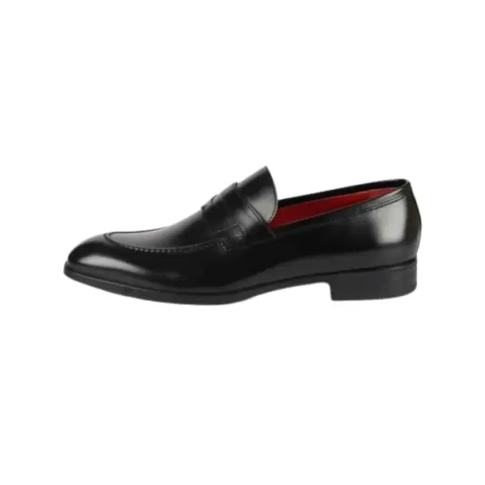 Mocassino Barrett Penny Loafer Uomo in Vitello Spazzolato Nero art. 201U060.33, foto 2 di 3