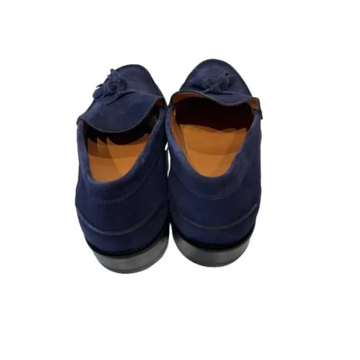 Moccassino Uomo Mengoni Blu scamosciato con nappine art. 5018, foto 3 di 3
