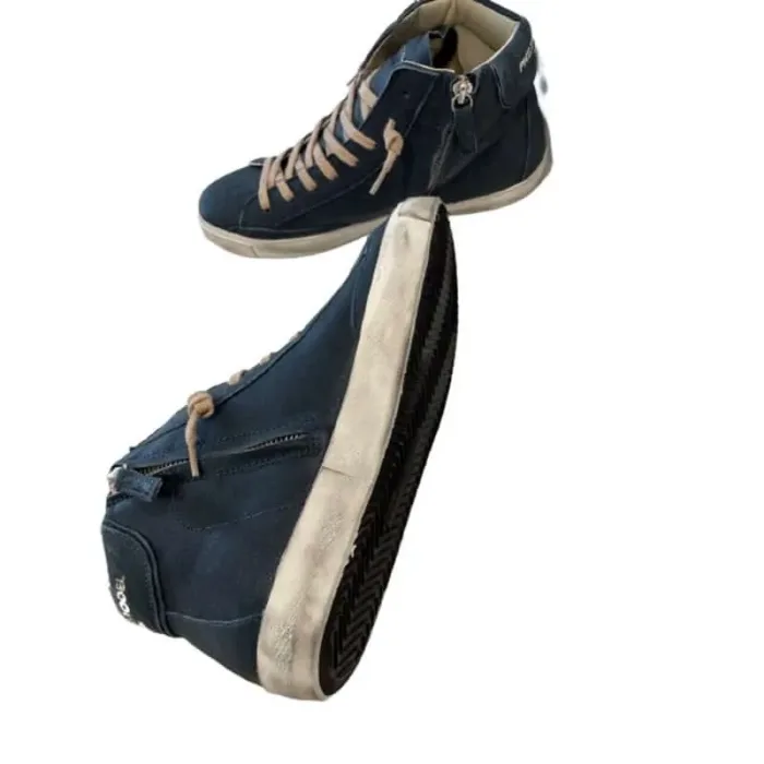 Sneaker Alta Uomo Philippe Model Paris PRSX in pelle Blu mod. PRHU WW21, foto 2 di 2