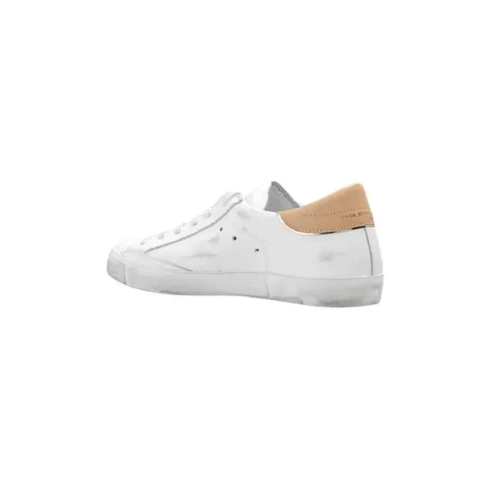 Sneaker Donna Philippe Model Paris PRLD  Bianca con Spoiler Beige mod. PRLD VB21, foto 2 di 3