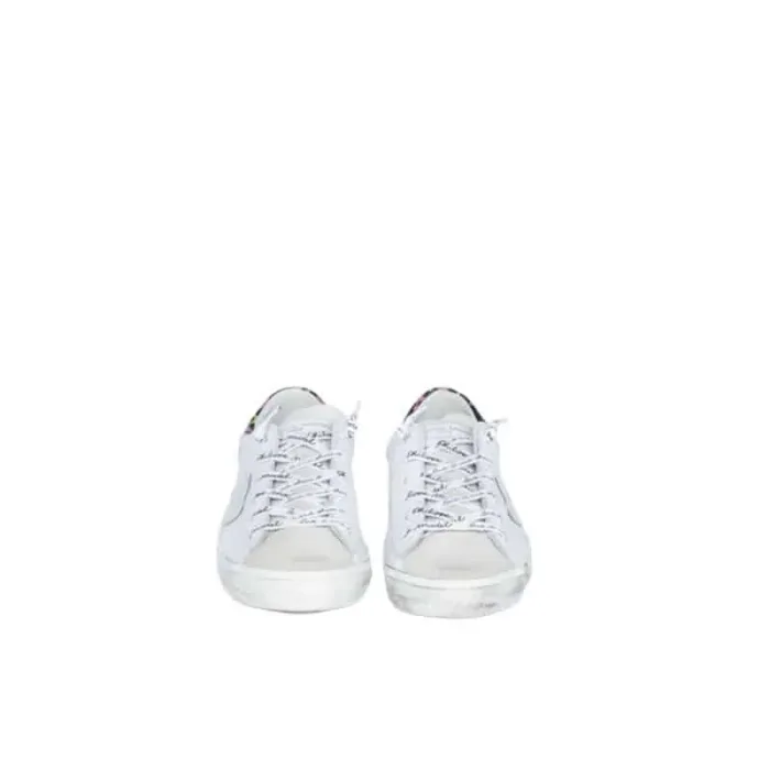 Sneaker Donna Philippe Model Paris PRLD  Bianca con Spoiler Maculato Fucsia mod. PRLD AP10, foto 4 di 5