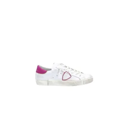 Sneaker Donna Philippe Model Paris PRLD  Bianca con Spoiler Malva mod. PRLD VB19
