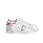Sneaker Donna Philippe Model Paris PRLD  Bianca con Spoiler Pitonato Fucsia mod. PRLD VA07 - immagine 2