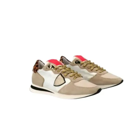 Sneaker Donna Philippe Model Tropez TZLD  Beige con Spoiler Maculato mod. TZLD AL10