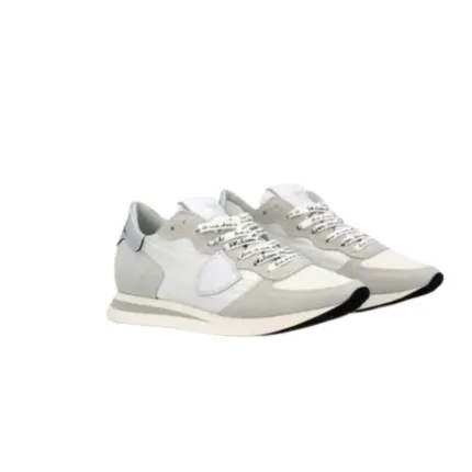 Sneaker Donna Philippe Model Tropez TZLD  Bianca con Spoiler effetto pelle di Coccodrillo mod. TZLD WC01