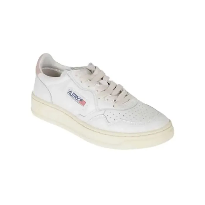 Sneaker Donna autry Medalist Low bianca in pelle Spoiler Rosa mod. AULW LL16, foto 2 di 3
