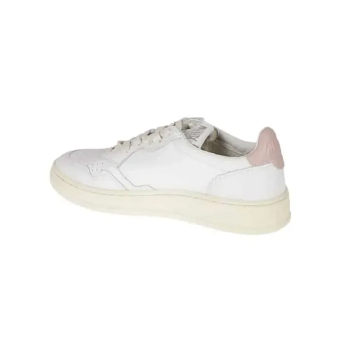 Sneaker Donna autry Medalist Low bianca in pelle Spoiler Rosa mod. AULW LL16, foto 3 di 3