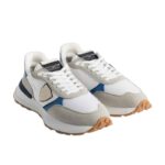 Sneaker Uomo Philippe Model Antibes ATLU Bianca con inserti Beige e Blu mod. ATLU WP03 - immagine 2