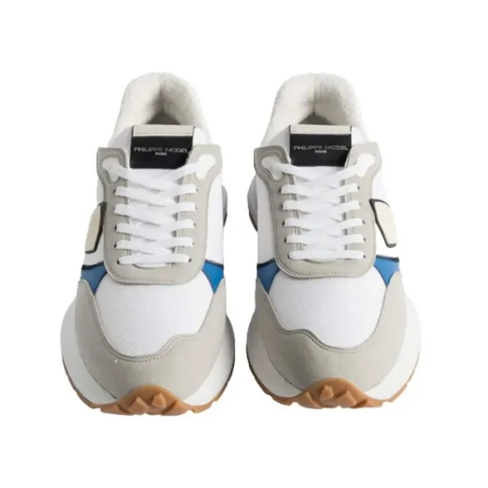 Sneaker Uomo Philippe Model Antibes ATLU Bianca con inserti Beige e Blu mod. ATLU WP03, foto 5 di 5