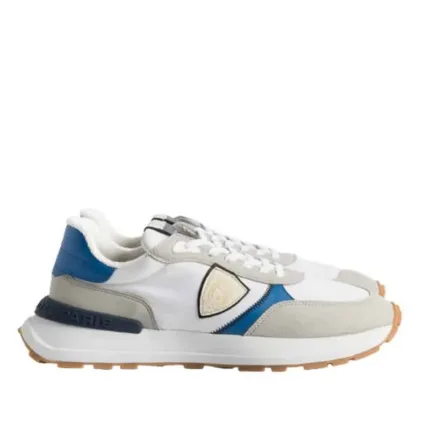 Sneaker Uomo Philippe Model Antibes ATLU Bianca con inserti Beige e Blu mod. ATLU WP03