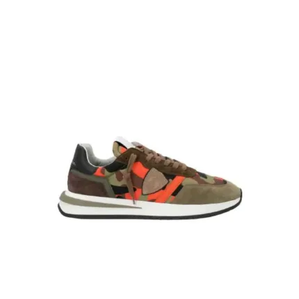 Sneaker Uomo Philippe Model New Tropez 2.1 TYLU Camouflage Verde e Arancione mod. TYLU CP01