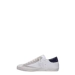 Sneaker Uomo Philippe Model Paris PRSX in pelle e camoscio Bianca con Spoiler Blu Scuro e perfilo Argento mod. PRLU VX22 - immagine 2