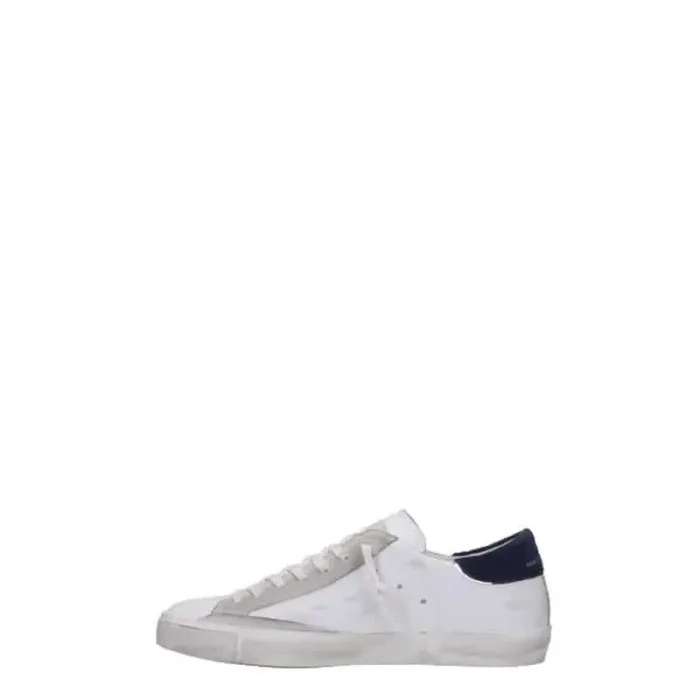Sneaker Uomo Philippe Model Paris PRSX in pelle e camoscio Bianca con Spoiler Blu Scuro e perfilo Argento mod. PRLU VX22, foto 2 di 4