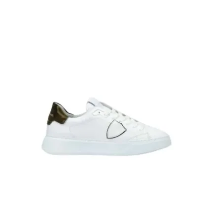 Sneaker Uomo Philippe Model Temple in pelle Bianca con Spoiler Camouflage mod. BTLU VC01