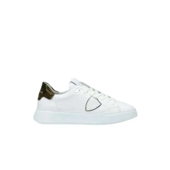 Sneaker Uomo Philippe Model Temple in pelle Bianca con Spoiler Camouflage mod. BTLU VC01, foto 1 di 4