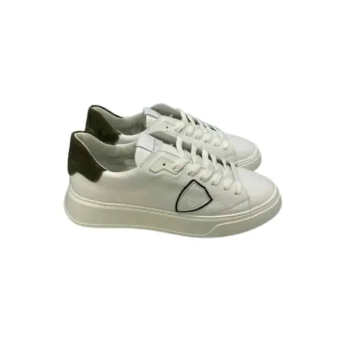 Sneaker Uomo Philippe Model Temple in pelle Bianca con Spoiler Camouflage mod. BTLU VC01, foto 2 di 4