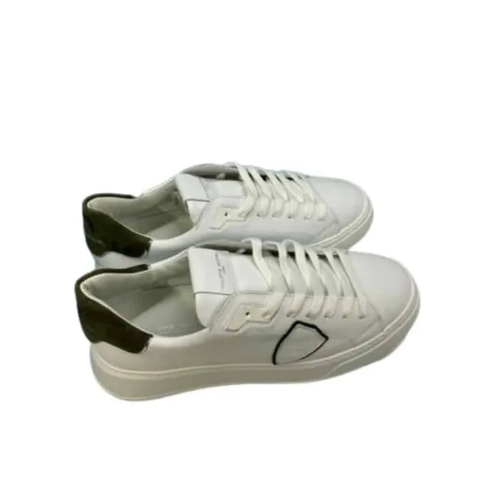 Sneaker Uomo Philippe Model Temple in pelle Bianca con Spoiler Camouflage mod. BTLU VC01, foto 4 di 4