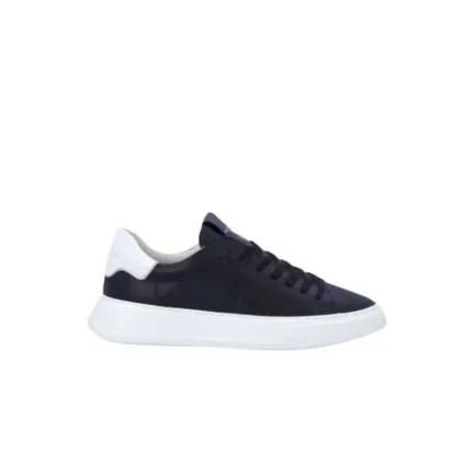 Sneaker Uomo Philippe Model Temple in pelle Blu con Spoiler Bianco mod. BTLU V004