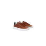 Sneaker Uomo Philippe Model Temple in pelle martellata Cognac con Spoiler Nero mod. BTLU WW01 - immagine 2