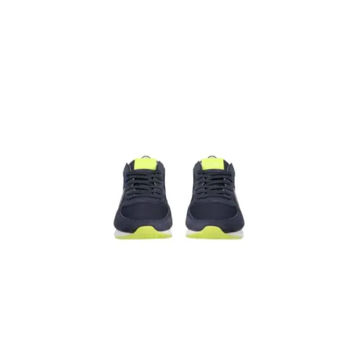 Sneaker Uomo Philippe Model Tropez TRPX in camoscio e tessuto Blu con Spoiler Blu in pelle e inserti Giallo Fluo mod. TZLU WN26, foto 3 di 5