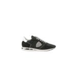 Sneaker Uomo Philippe Model Tropez TRPX in camoscio e tessuto Camouflage Nero con Spoiler Bianco mod. TZLU GC01