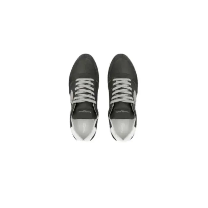 Sneaker Uomo Philippe Model Tropez TRPX in camoscio e tessuto Camouflage Nero con Spoiler Bianco mod. TZLU GC01, foto 4 di 4