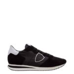 Sneaker Uomo Philippe Model Tropez TRPX in camoscio e tessuto Nera con Spoiler Bianco in pelle mod. TZLU 2109