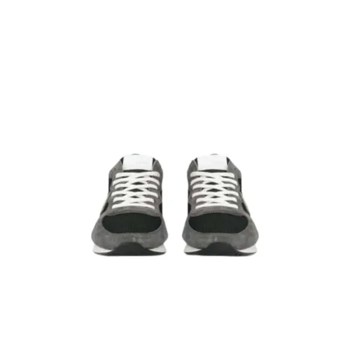 Sneaker Uomo Philippe Model Tropez TRPX in camoscio e tessuto Nera con Spoiler Verde in pelle mod. TZLU W081, foto 3 di 4