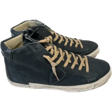 Sneaker Alta Uomo Philippe Model Paris PRSX in pelle Blu mod. PRHU WW21