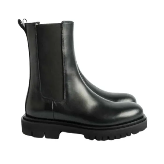 Stivaletto Beatles Donna Anna F in Pelle Nera con Elastici Laterali art. 9715, foto 1 di 3