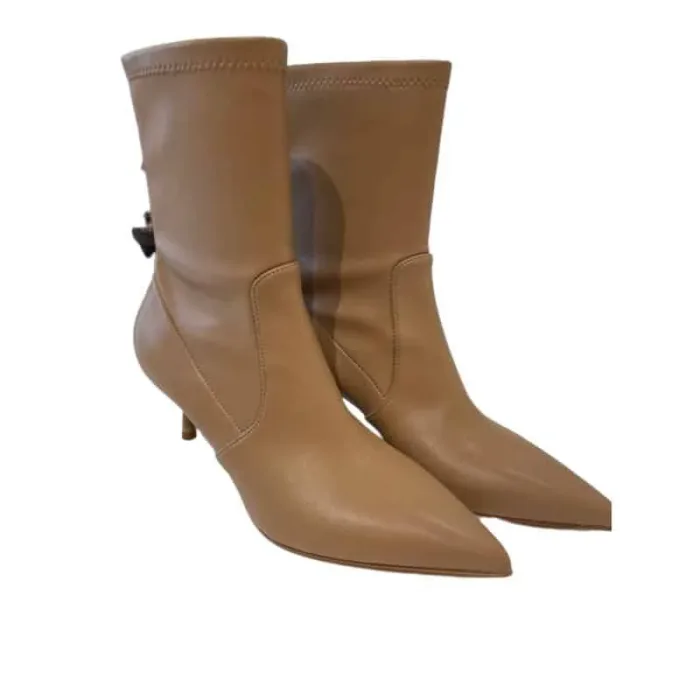 Stivaletto Donna Sergio Levantesi in Pelle Beige Supreme Capriolo e tacco 5cm art. CELIN, foto 3 di 3
