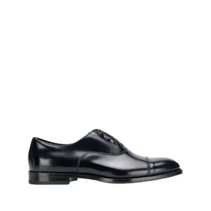 Stringata Oxford Doucal's Uomo in Pelle Blu art. 1002