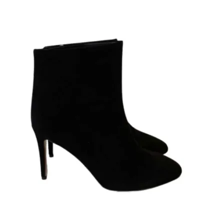 Tronchetto Donna Anna F in camoscio nero tacco 9cm e plateau interno 1cm art. 9751