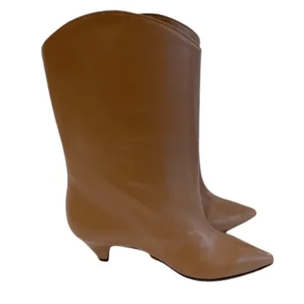 Tronchetto Texano Donna Anna F in nappa camelia (biscotto chiaro) tacco 6cm art. 9759