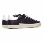 Sneaker Uomo Philippe Model Paris PRSX n pelle Nera con Spoiler Bianco e perfilo Rosso mod. PRLU V025 - immagine 2