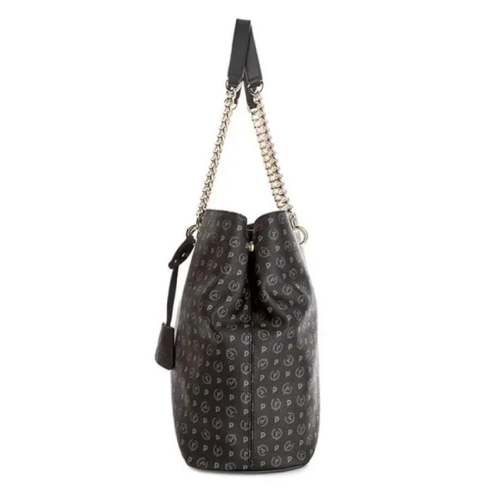 Borsa Pollini Shopping bag due manici Heritage Classic Nera con dettagli Neri TE8407PP02Q11, foto 2 di 4
