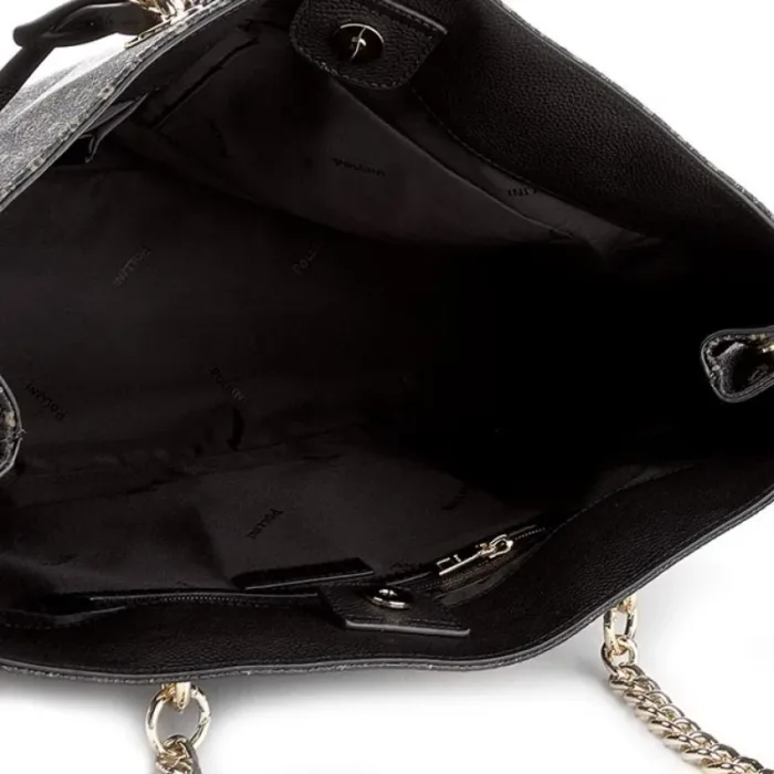 Borsa Pollini Shopping bag due manici Heritage Classic Nera con dettagli Neri TE8407PP02Q11, foto 3 di 4