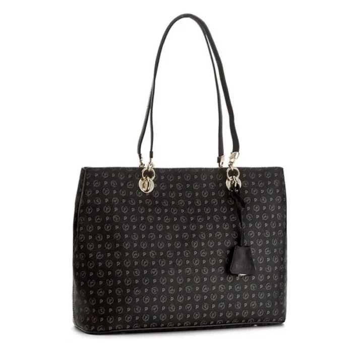 Borsa Pollini Shopping bag due manici Heritage Classic Nera con dettagli Neri TE8407PP02Q11, foto 1 di 4