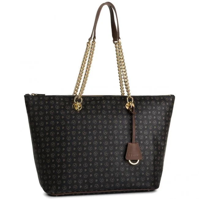 Borsa Pollini Shopper Heritage Nera con dettagli Cuoio TE8410PP02Q, foto 2 di 5