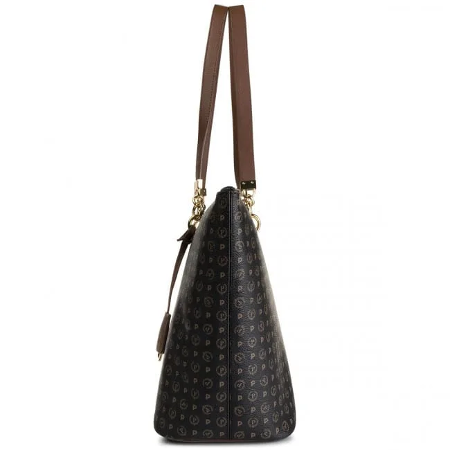 Borsa Pollini Shopper Heritage Nera con dettagli Cuoio TE8410PP02Q, foto 3 di 5