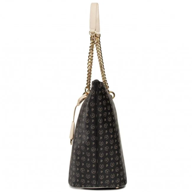Borsa Pollini Shopper Heritage Nera con dettagli Avorio TE8410PP02Q, foto 2 di 2