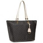 Borsa Pollini Shopper Heritage Nera con dettagli Avorio TE8410PP02Q