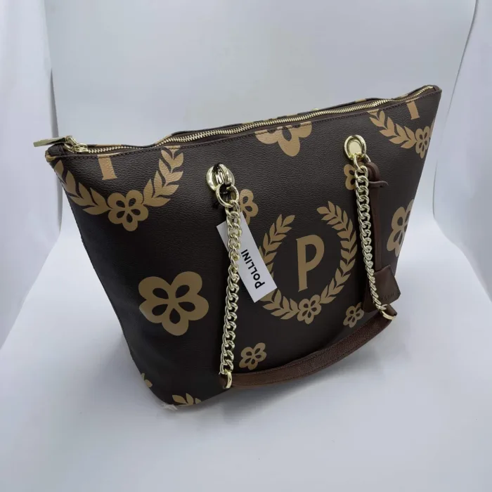Borsa Pollini a spalla  Marrone con dettagli Stampa Avorio TE8410PP02Q1E11A, foto 2 di 3