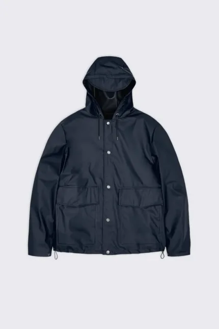 Impermeabile Uomo Rains Navy art.SHORT HOODED COAT